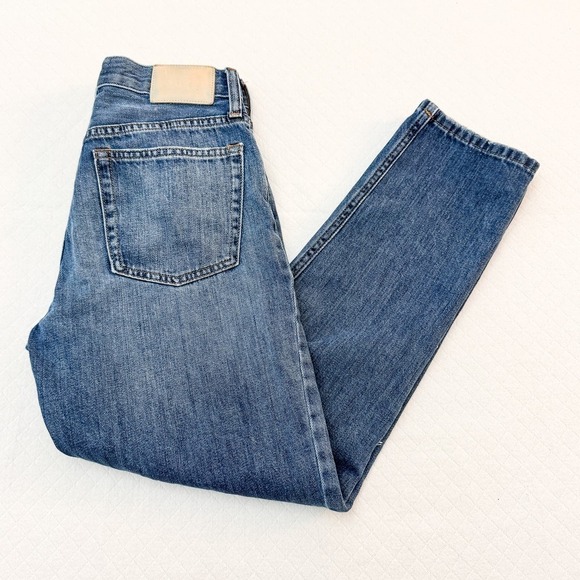 Everlane The Summer Jean Med Wash Denim Ripped Knees Size 24 - Picture 7 of 7